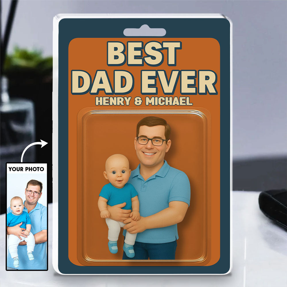 Dad And Cute Children - Acrylic Plaque