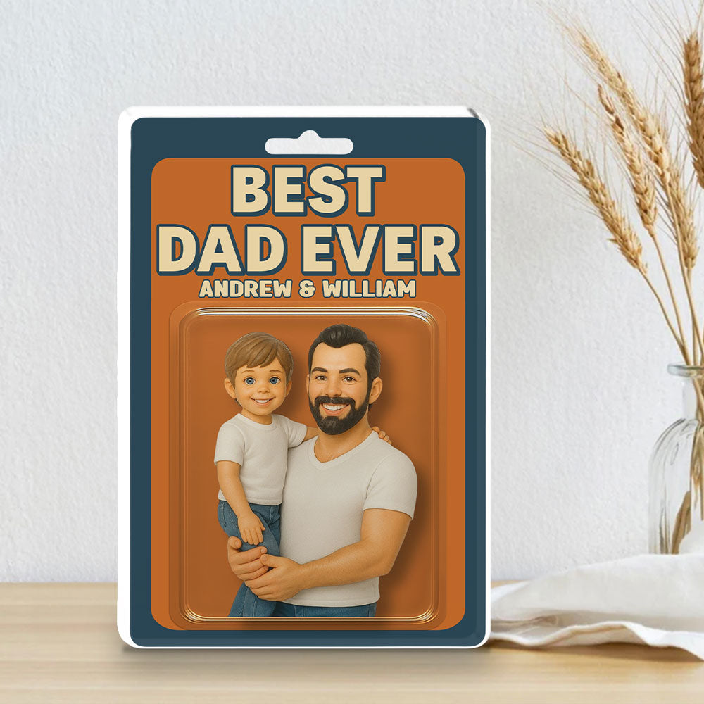 Dad And Cute Children - Acrylic Plaque