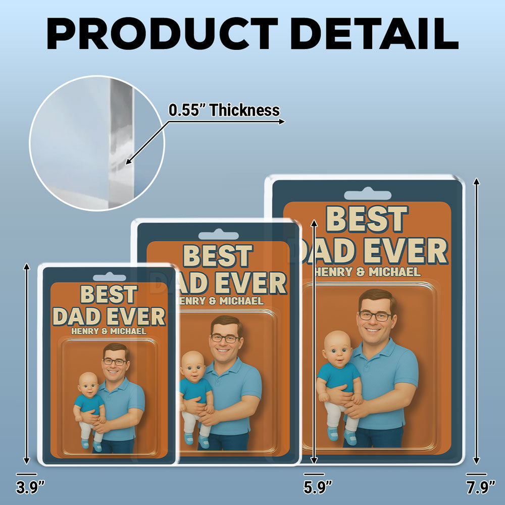 Dad And Cute Children - Acrylic Plaque