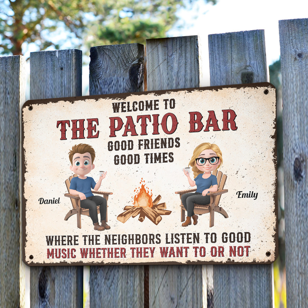 Patio Grilling Listen To The Good Music -  Metal Sign