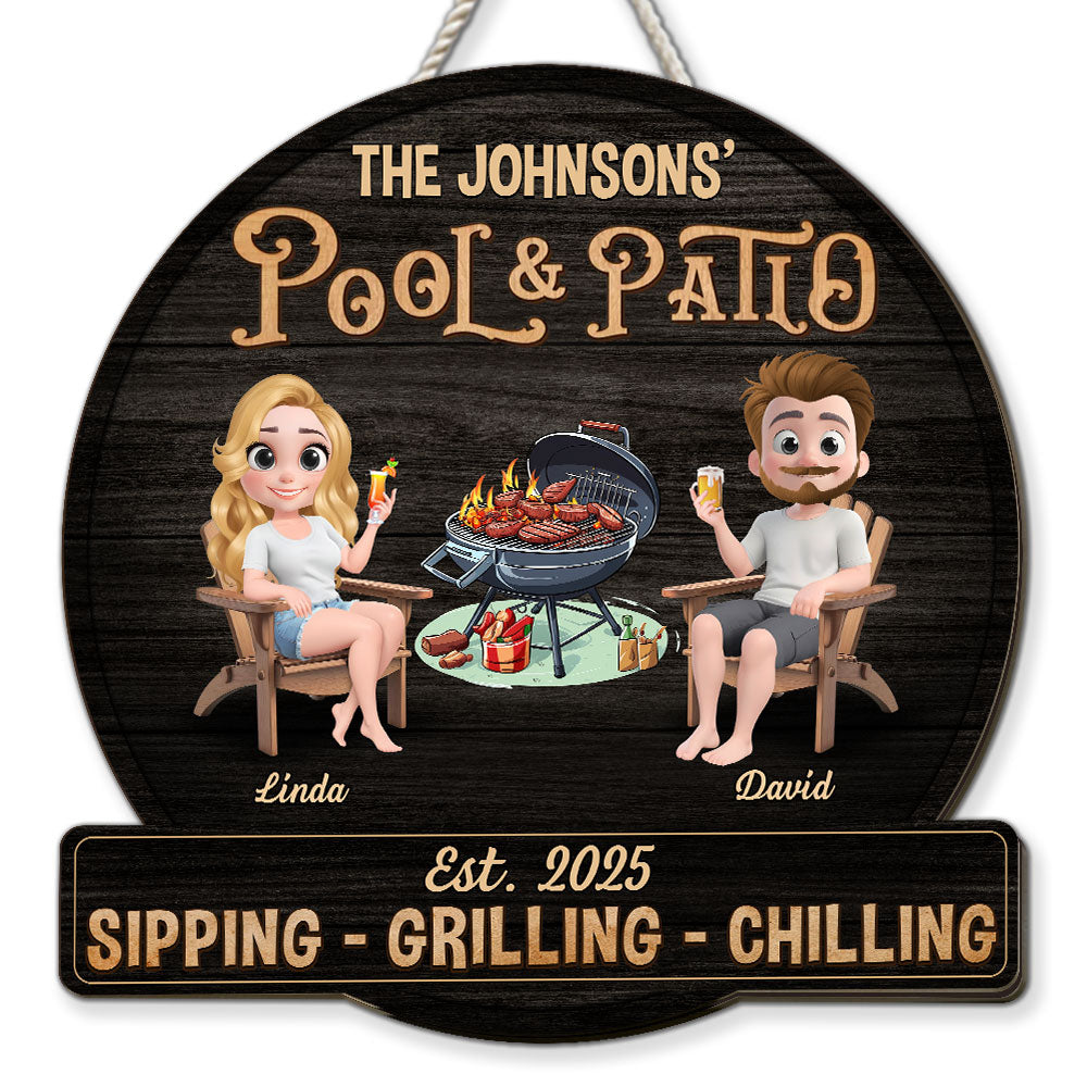 We At Pool And Patio -  Wood Sign