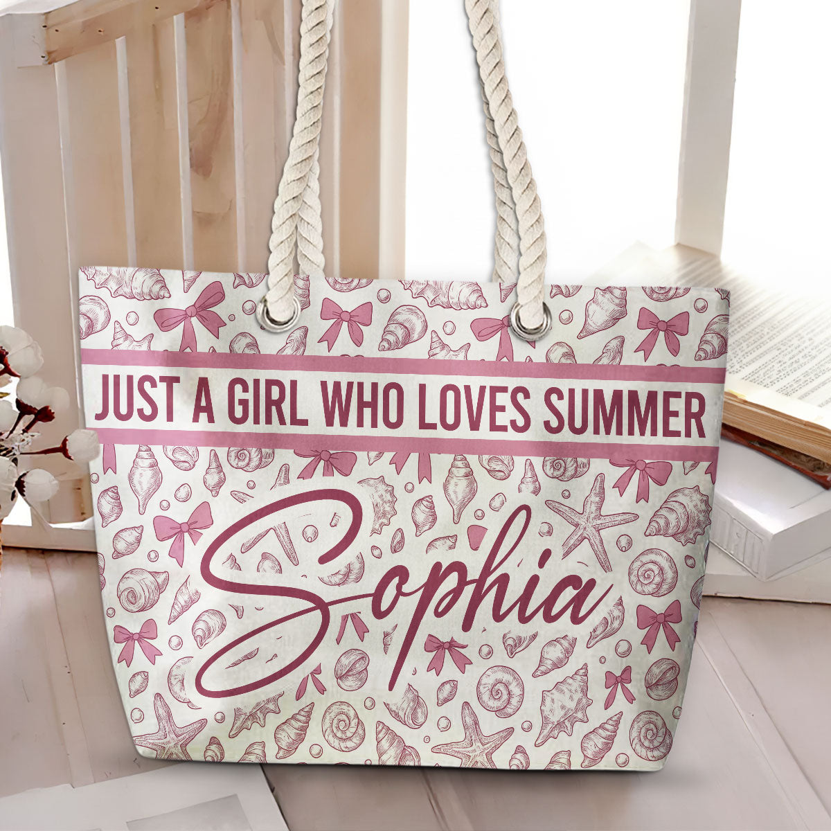 Just A Girl Who Loves Summer -  Beach Bag