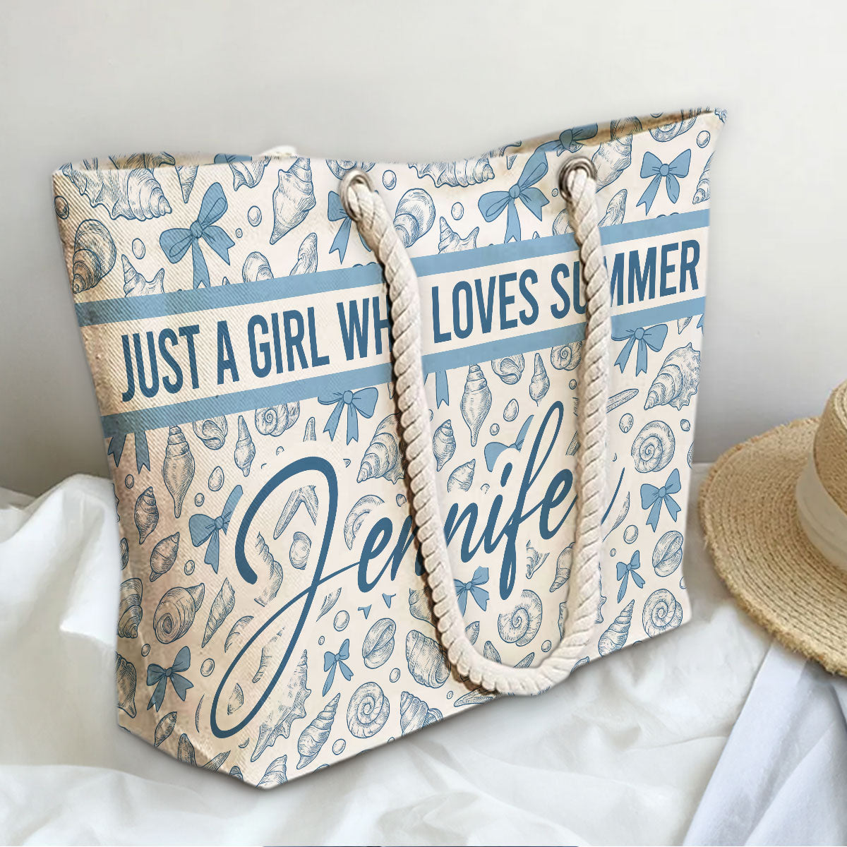 Just A Girl Who Loves Summer -  Beach Bag