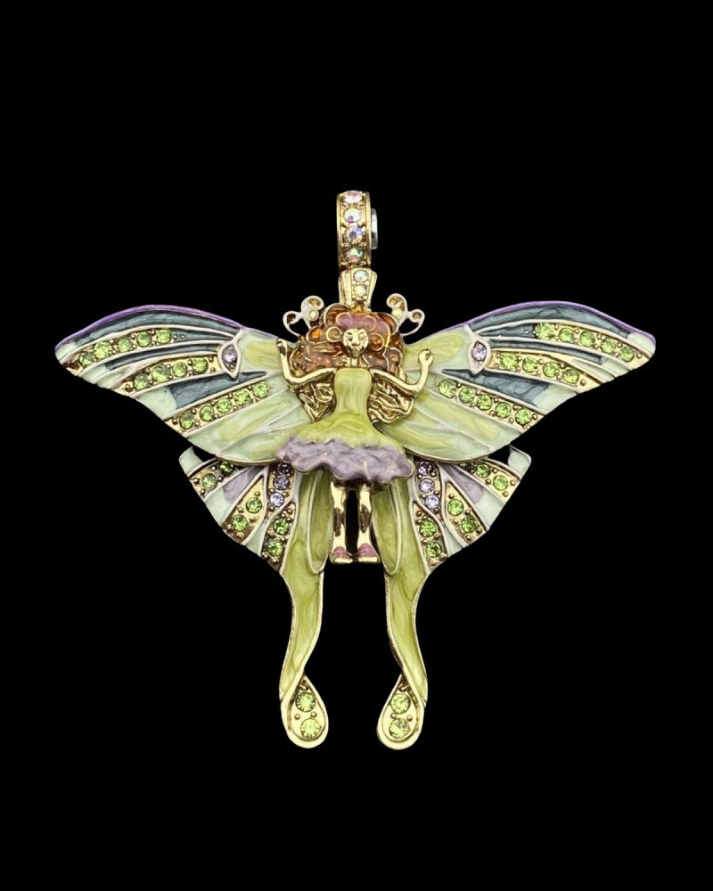 Handmade Enamel Old Gold Antique Finish Butterfly Angel Magnet Pendant