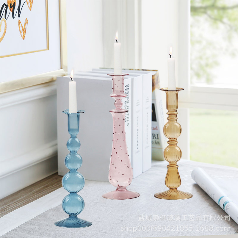 Retro Crystal Candle Holder