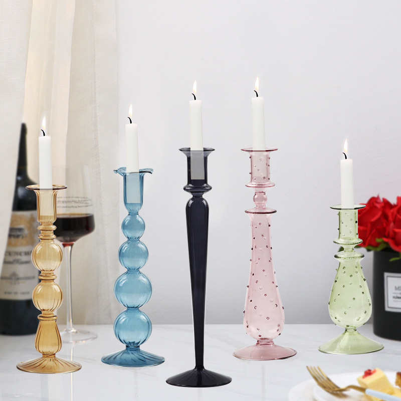 Retro Crystal Candle Holder