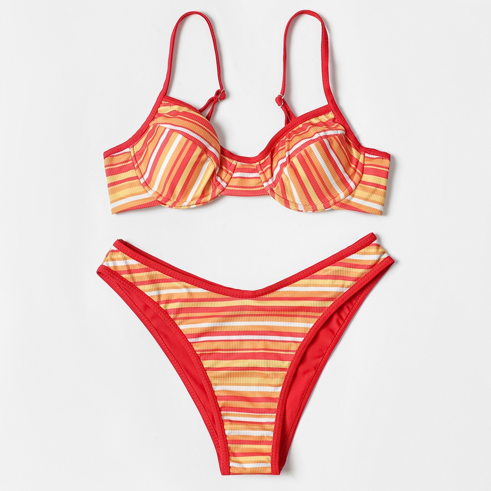 Heatwave Print Bralette Bikini Set 