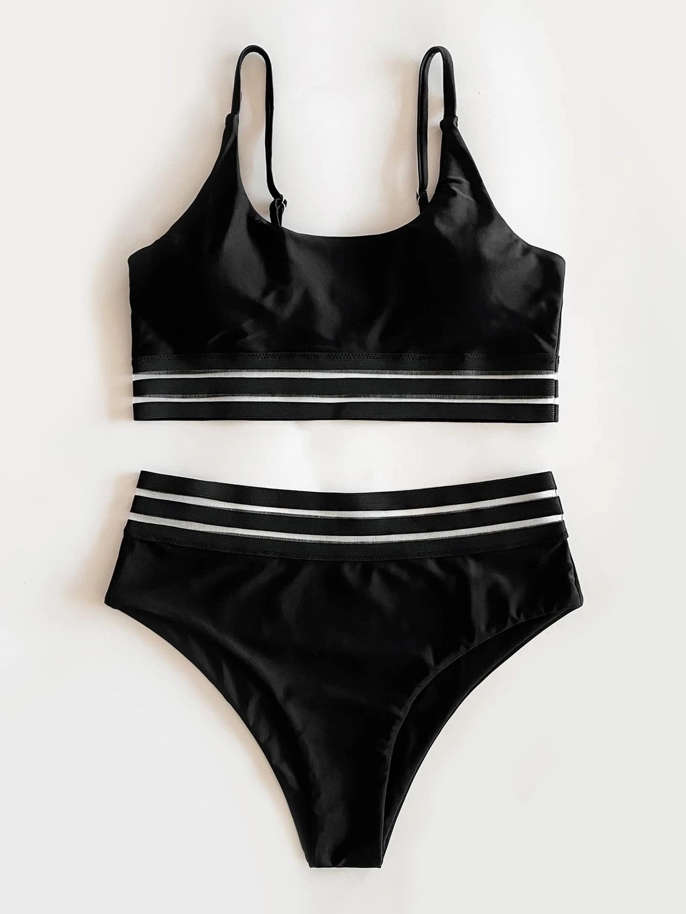 Classic Black Bralette Bikini Set 