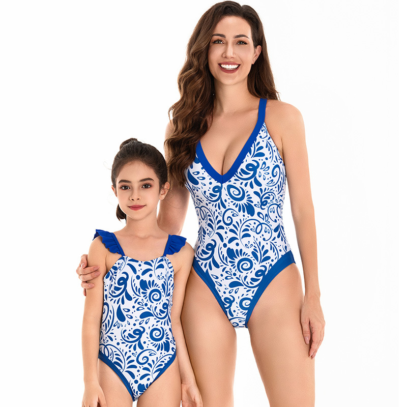 Mother&Daughter Print Bralette Bikini Set 