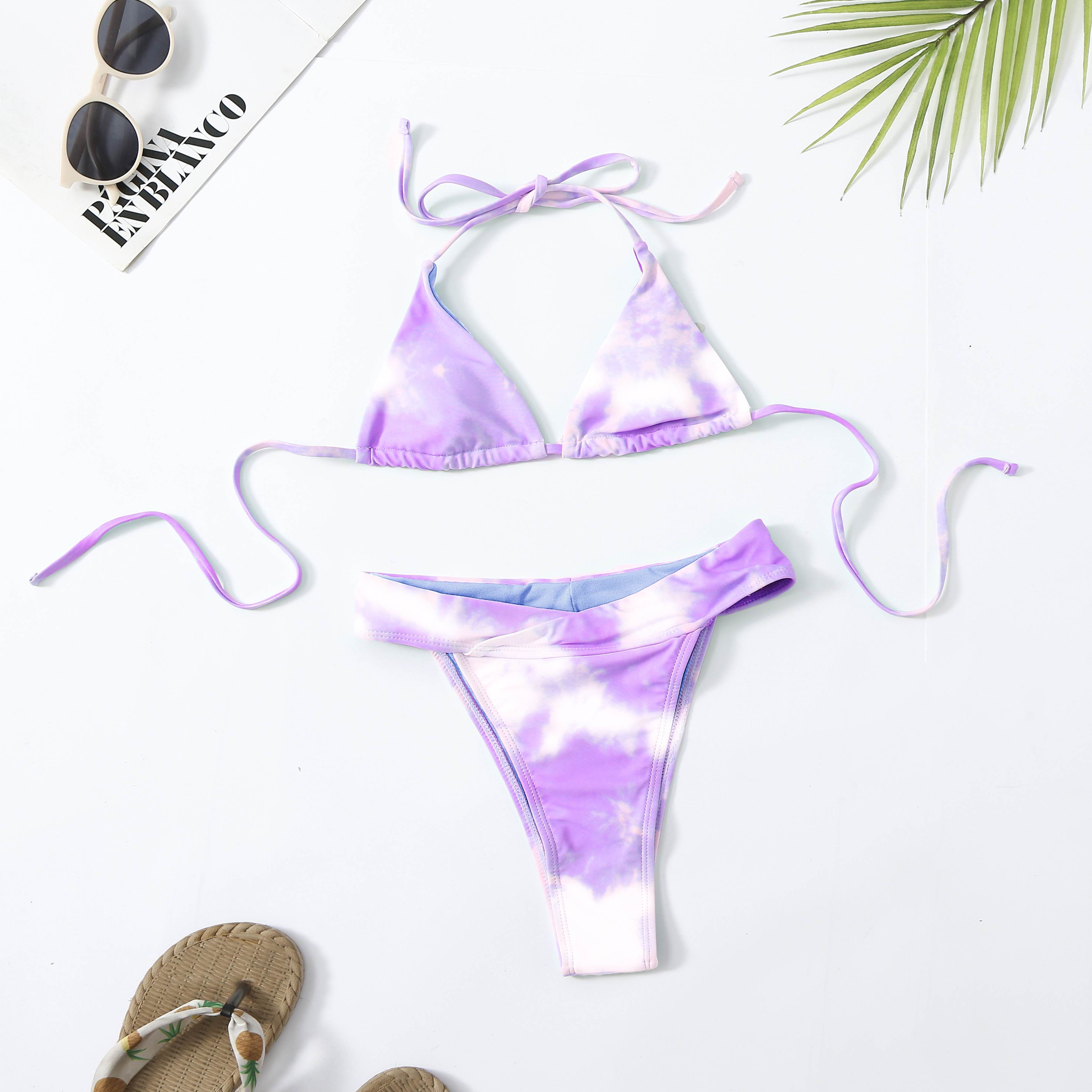 Heatwave Print Strap Bikini Set 