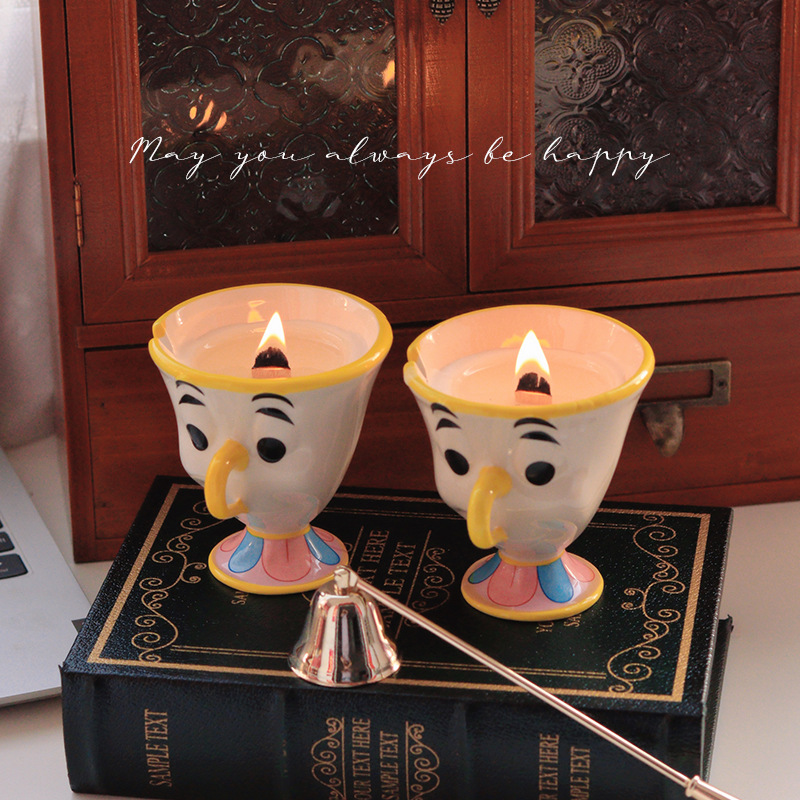 Aromatherapy Gift Set Funny Cartoon Ceramic Cup Candle