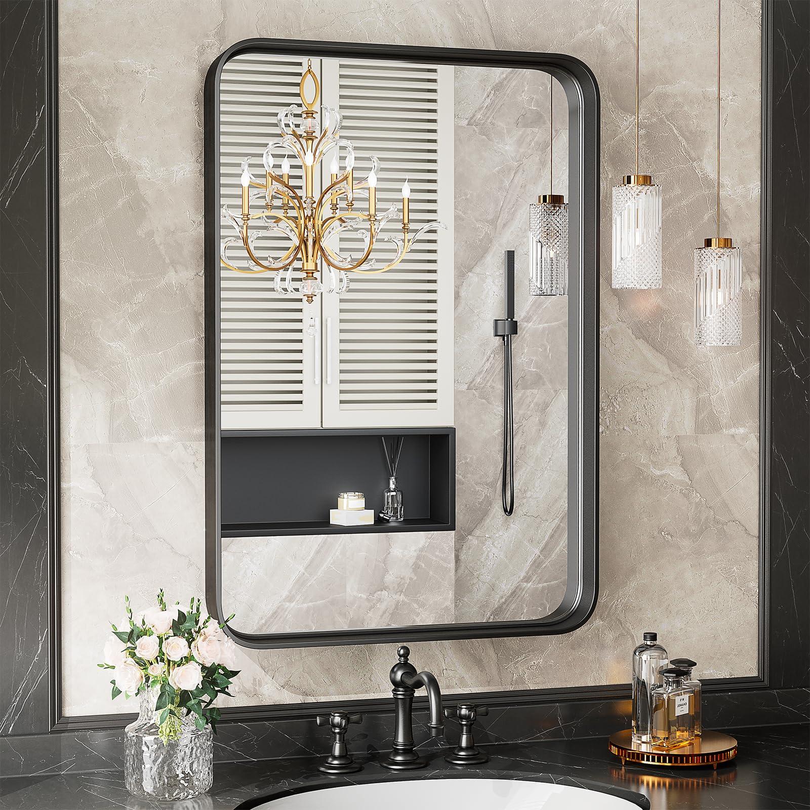 Black Bathroom Mirror Vanity Mirror for Wall