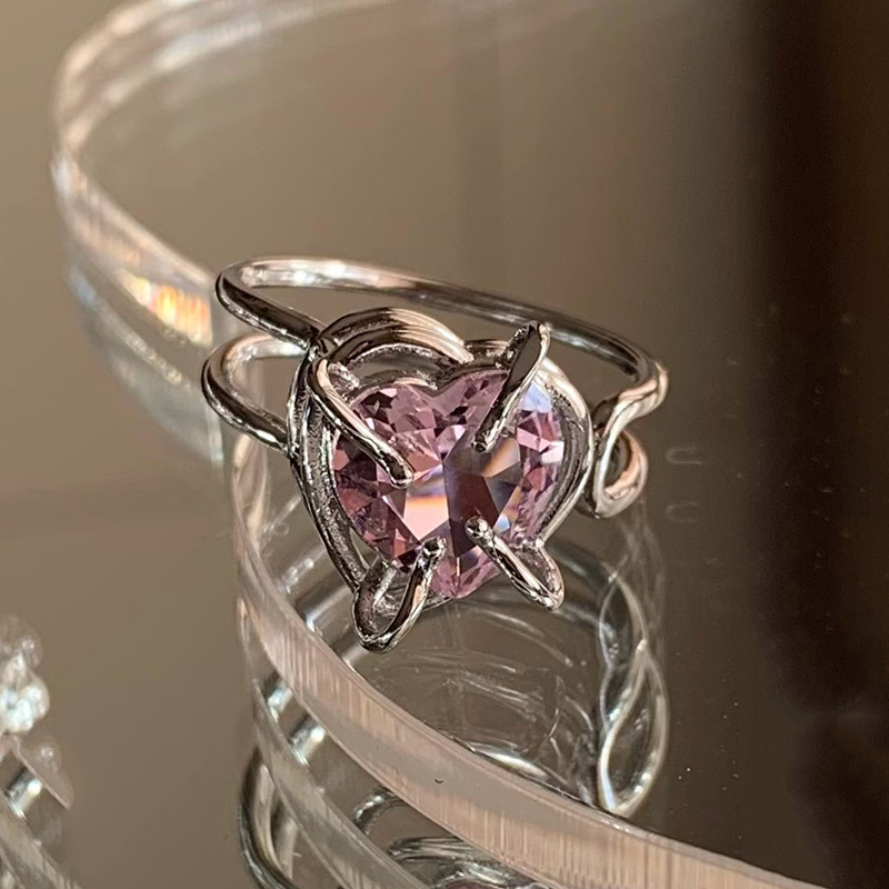 Pink Rhinestone Rings