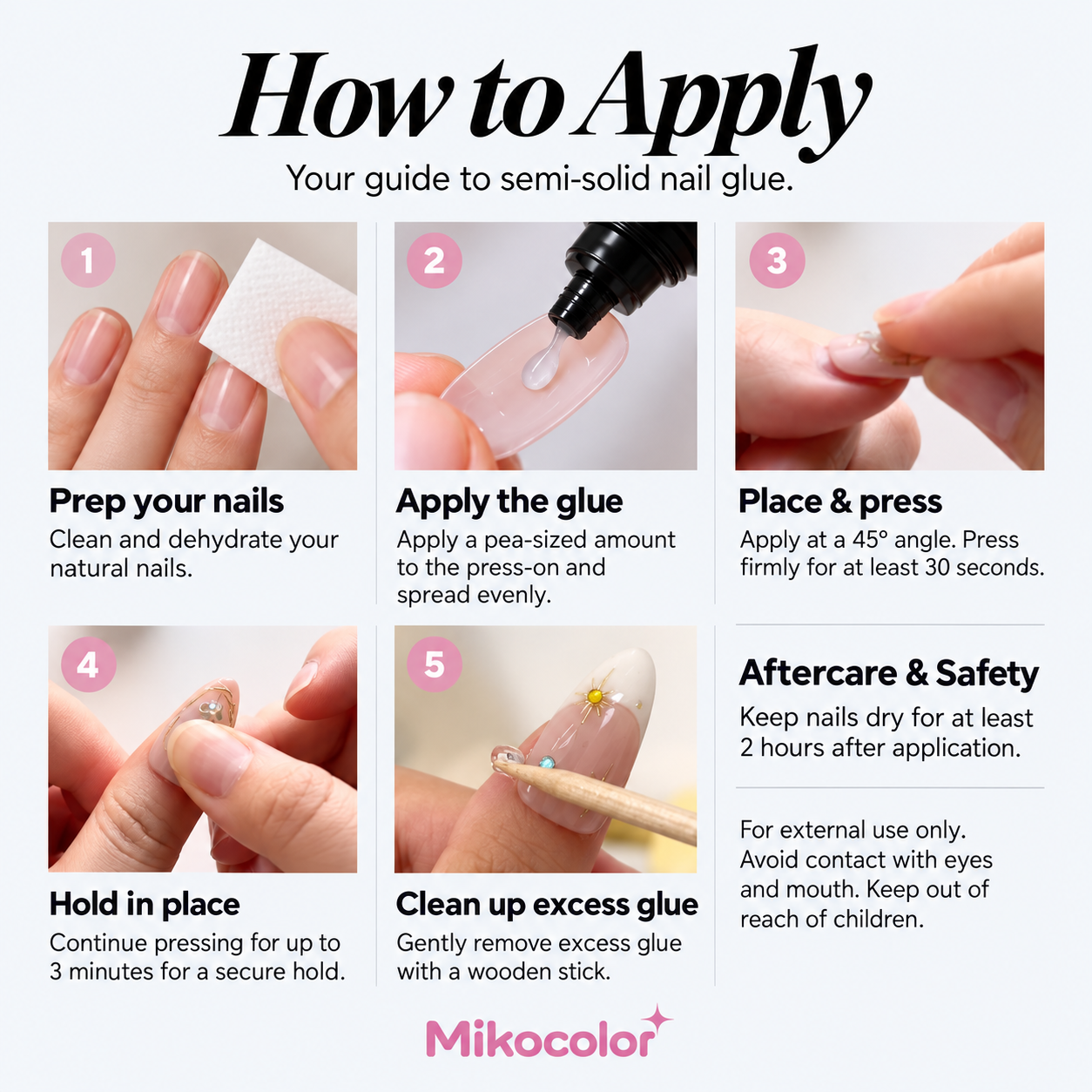 Semi Solid Nail Glue Kit