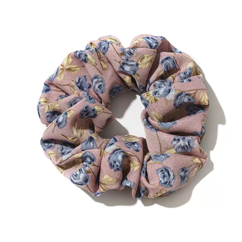 Vintage Floral Scrunchie