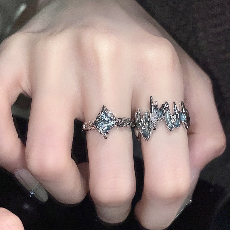 Lise Blue Cool Rings