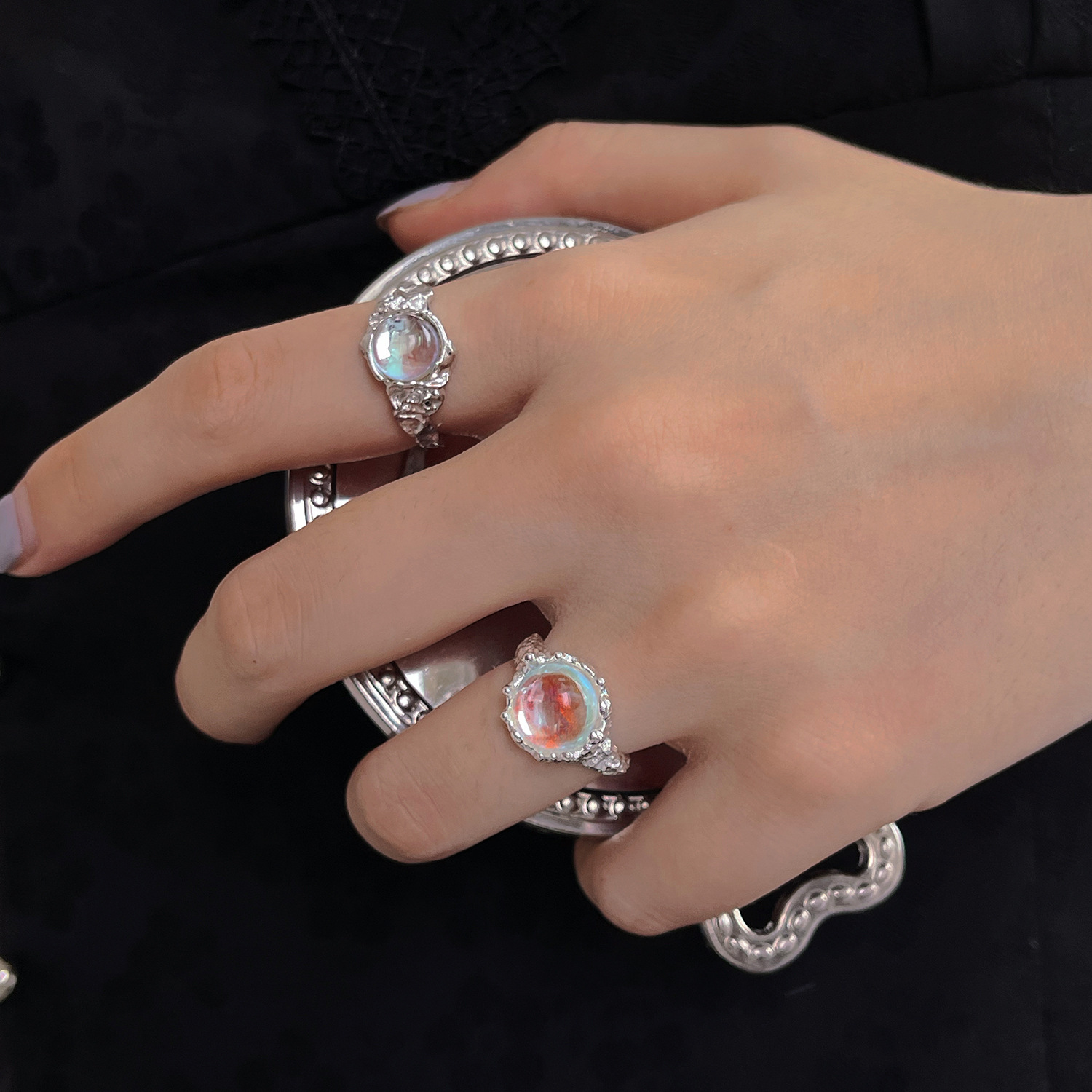 Laria Natural Moonstone Rings