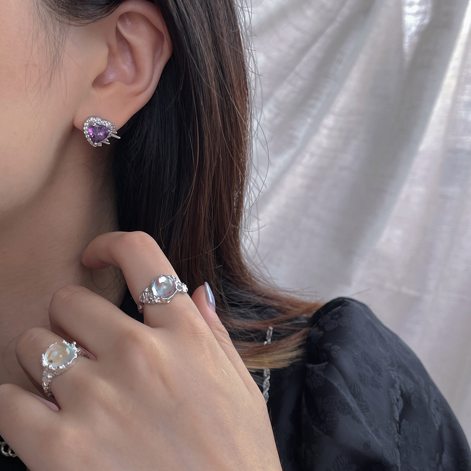 Laria Natural Moonstone Rings