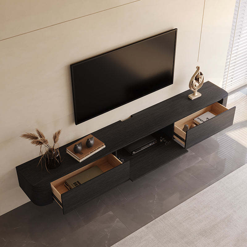 78" Modern Black Floating TV Stand for up to 85" TV Media Console