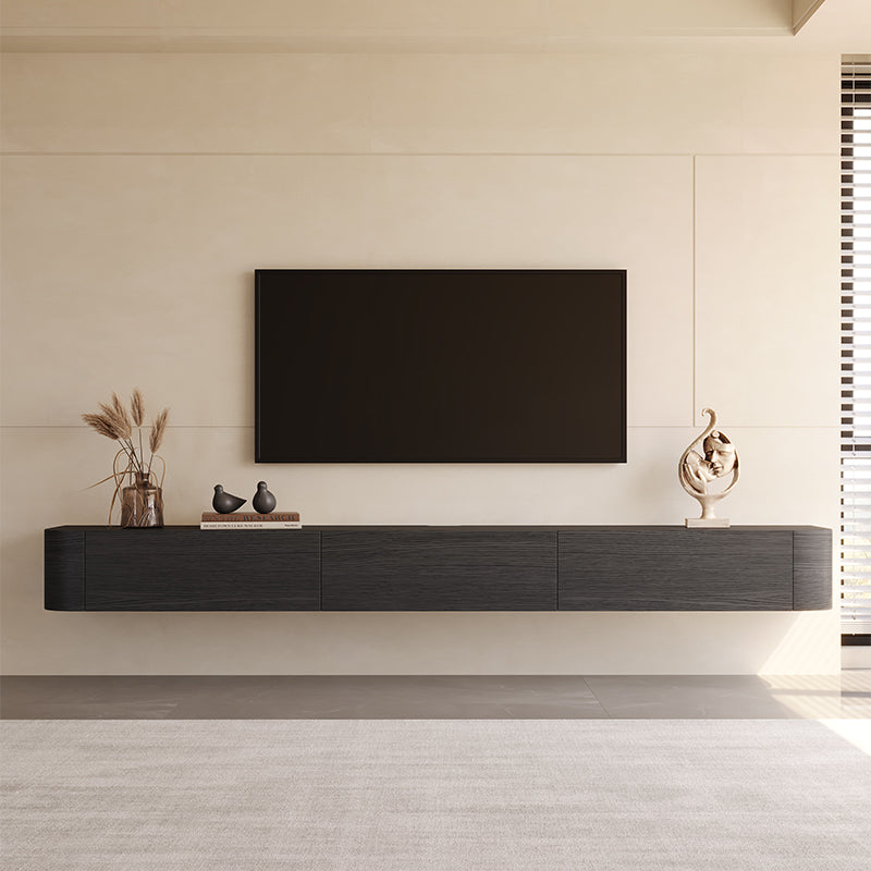 78" Modern Black Floating TV Stand for up to 85" TV Media Console