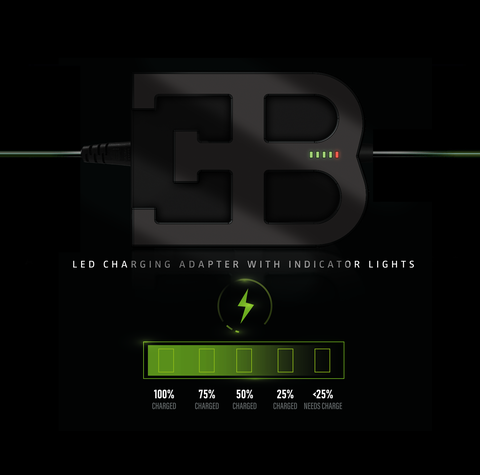 Custom Bugatti EB logo charger with charging battery indicator lights