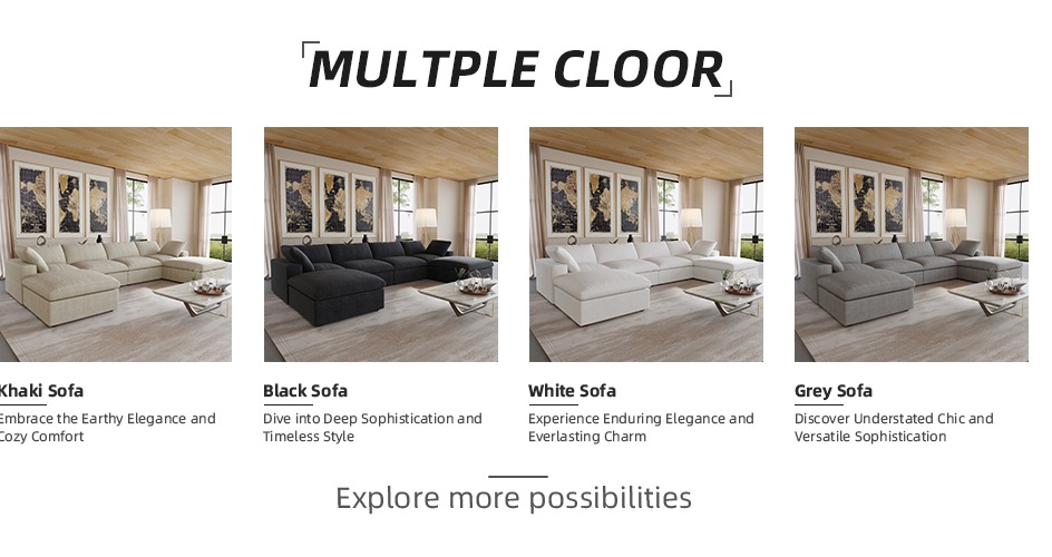 Multi-color, customizable sofa