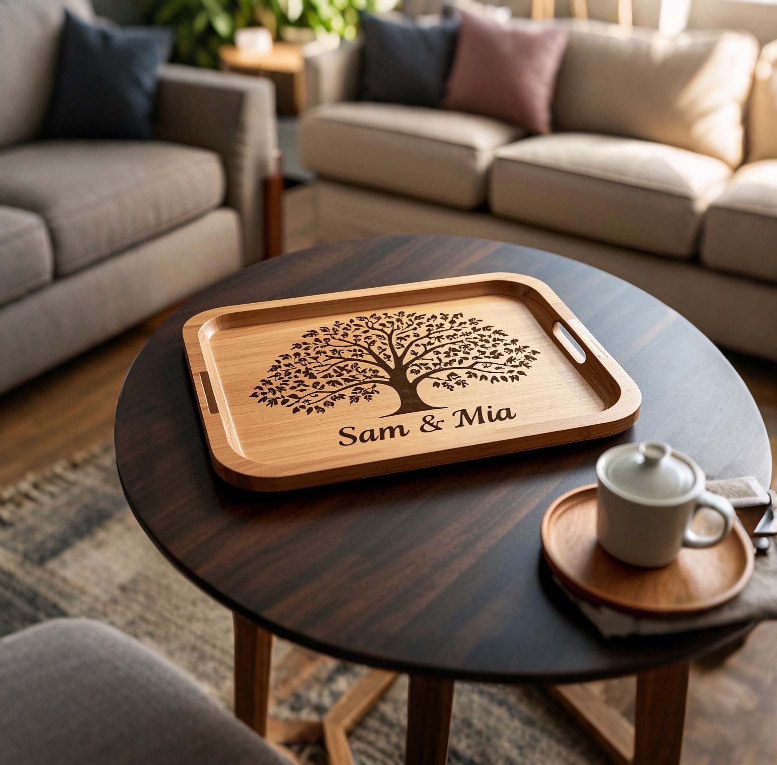 PersonalizedServing Tray with handles Gift Home Decor Table setting