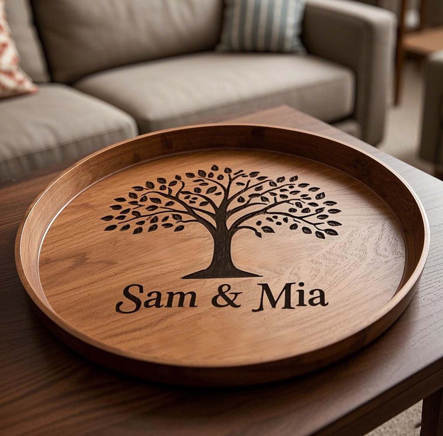 PersonalizedServing Tray with handles Gift Home Decor Table setting