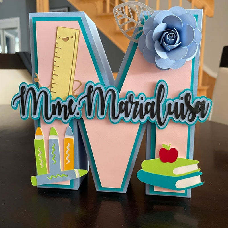Personalized Teacher 3D Letters, Back to School Gift