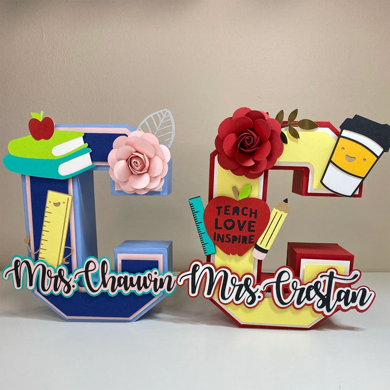 Personalized Teacher 3D Letters, Back to School Gift