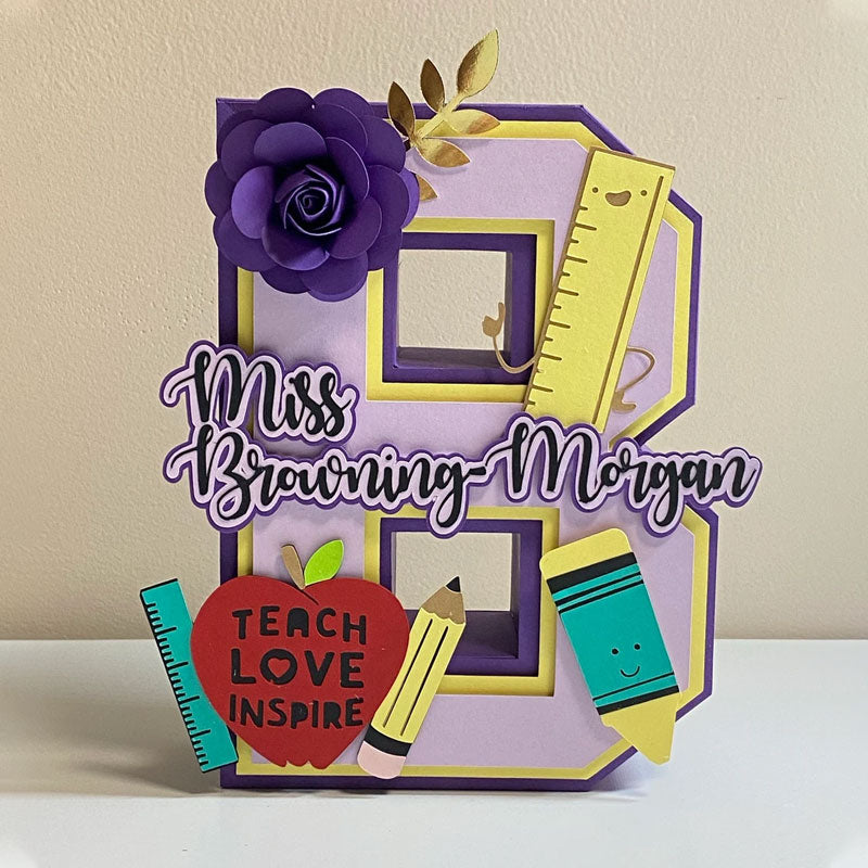 Personalized Teacher 3D Letters, Back to School Gift