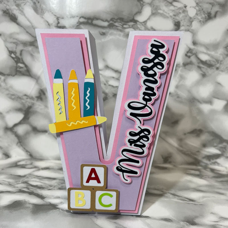 Personalized Teacher 3D Letters, Back to School Gift