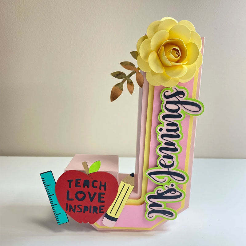 Personalized Teacher 3D Letters, Back to School Gift