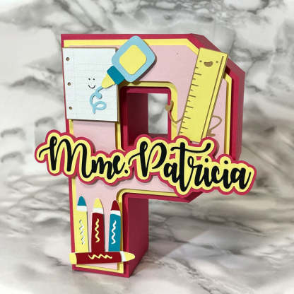 Personalized Teacher 3D Letters, Back to School Gift