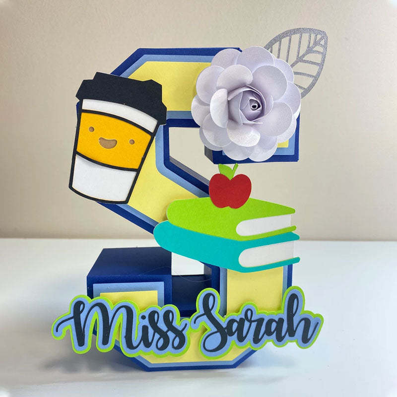 Personalized Teacher 3D Letters, Back to School Gift