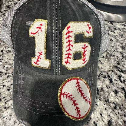 Personalized Ponytail Baseball Cap Sport Mom's with Players Number