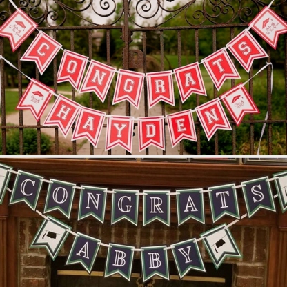  Personalized Graduation Party Decorations Banner Class of 2024, School Colors
