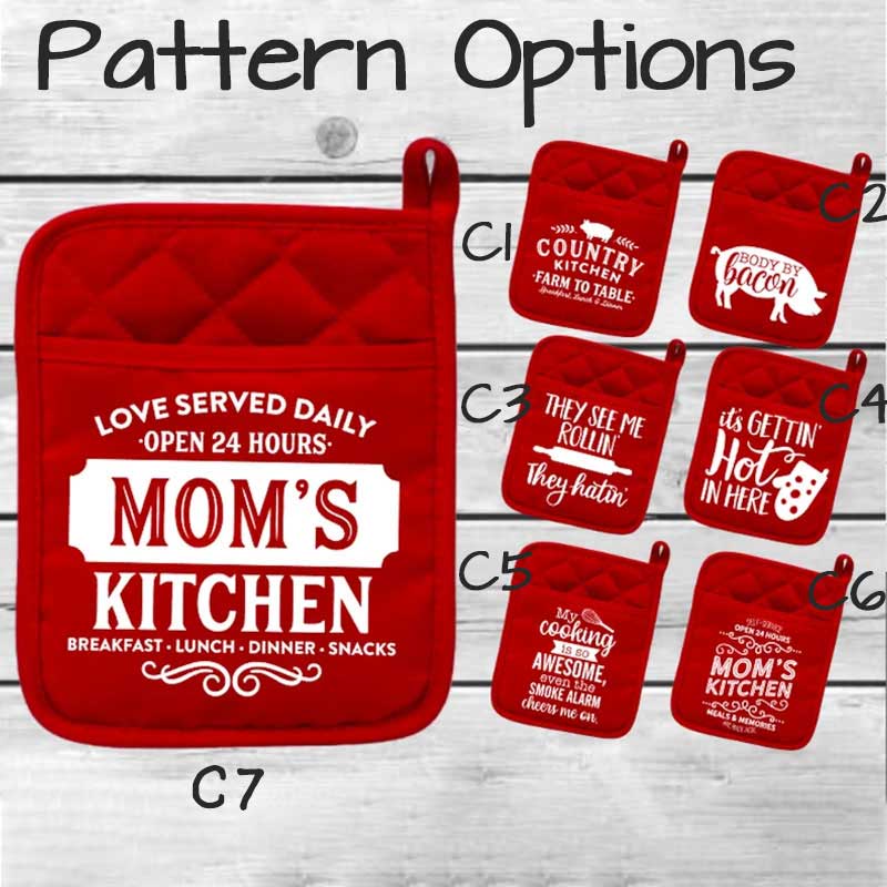 Funny Potholders, Christmas Gift Mom, Housewarming Gift, Mother's Day Gift
