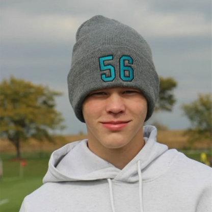 Personalized Hockey Number Beanie Jersey Number Hat