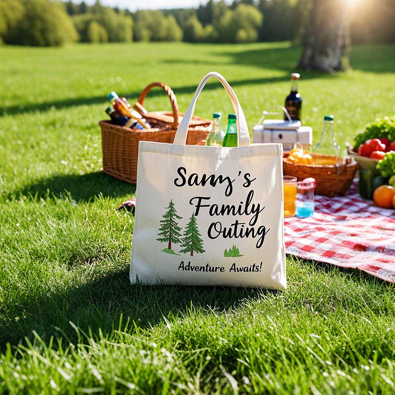 Customized Family Shopping Bags Eco-friendly Canvas Shopping Bags