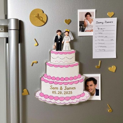 Custom Wedding Memorial Fridge Magnets Bulk Guest Gifts