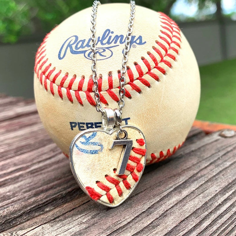 Baseball/Softball Necklace w/Seams/Laces Jewelry