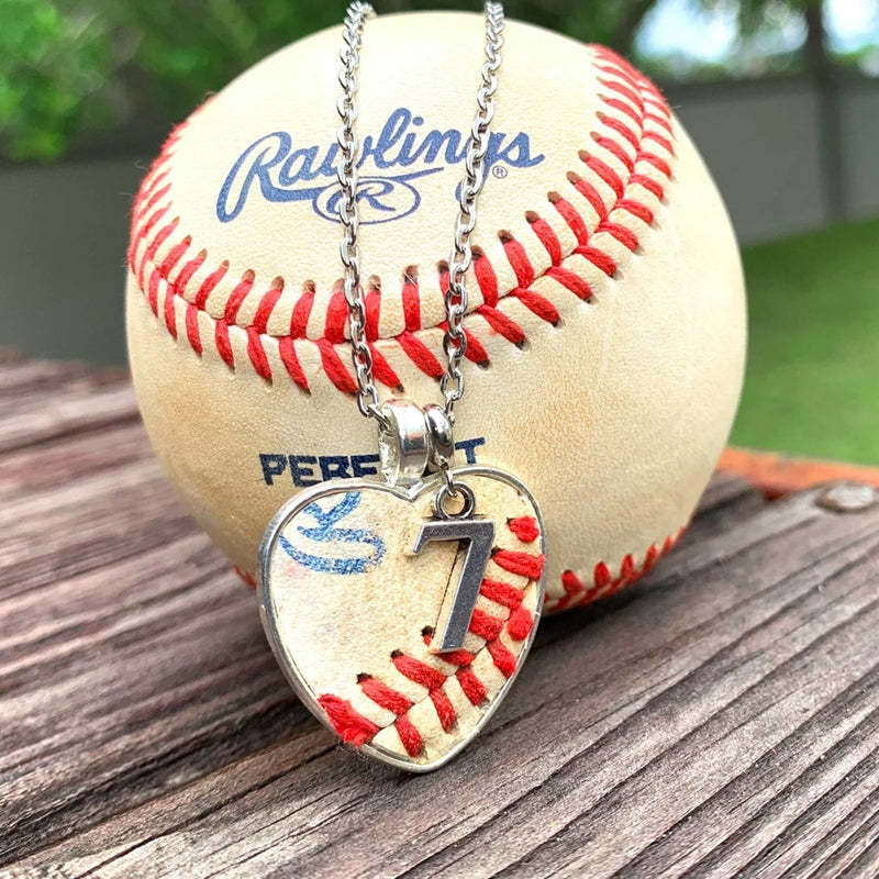 Baseball/Softball Necklace w/Seams/Laces Jewelry