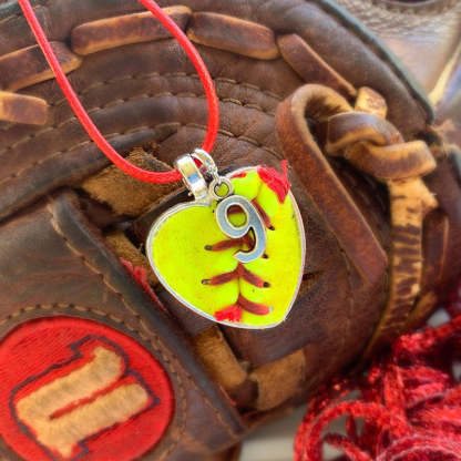 Baseball/Softball Necklace w/Seams/Laces Jewelry