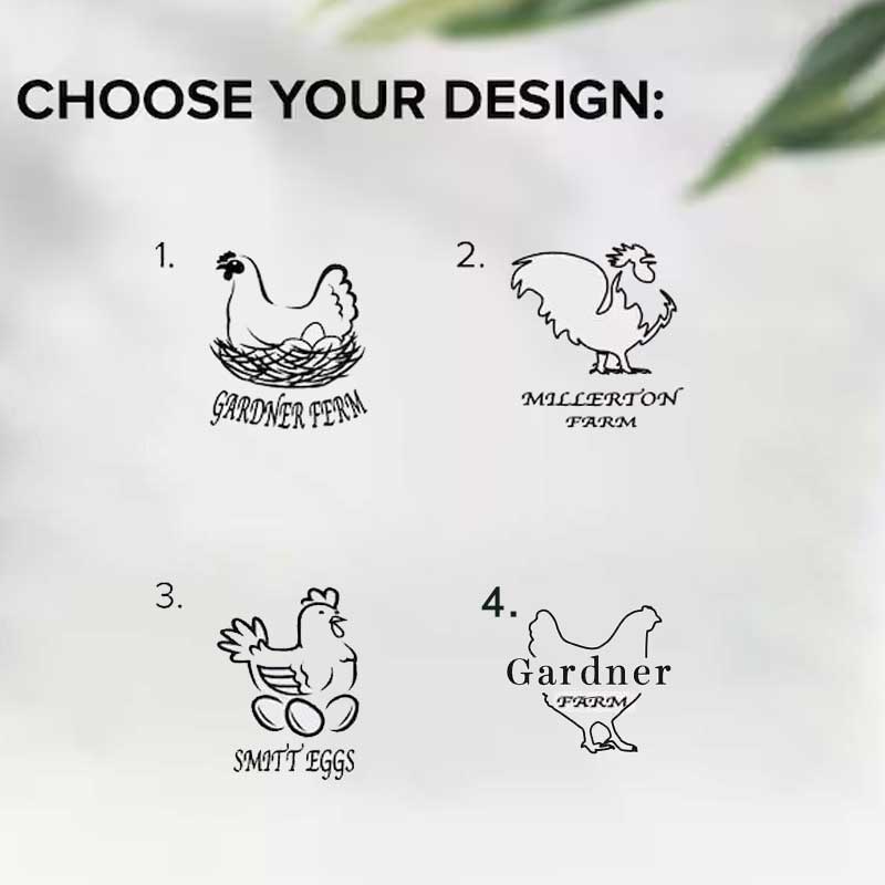 Personalized Chicken Egg Stamp Farm Label