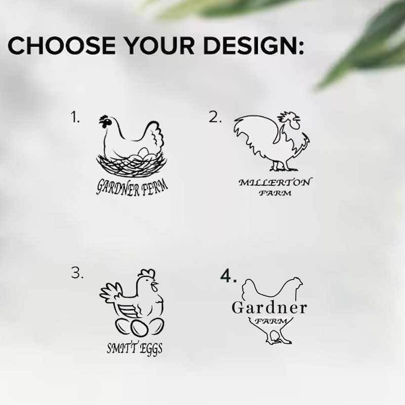 Personalized Chicken Egg Stamp Farm Label