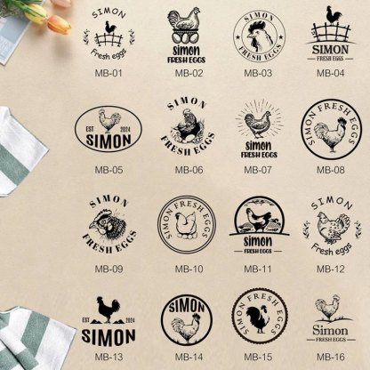 Custom Egg Carton Stamp Engraved Farm Egg Stamp