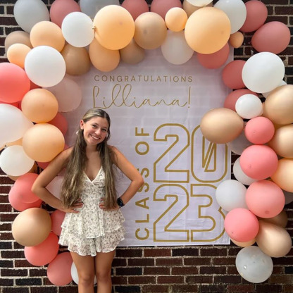 Class of 2024 Custom Graduation Party Backdrop Grad School Colors Banner