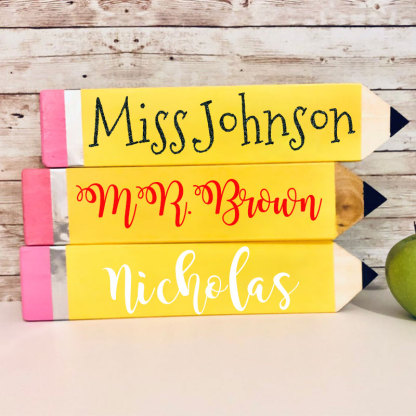 PERSONALIZED  Teacher Pencil Name Plates