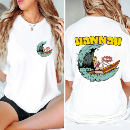 Personalized Girls Trip Name Oversized Women Shirt Beach Holiday T-shirt